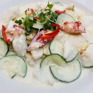 The chef special crab &amp; shrimp ravioli.