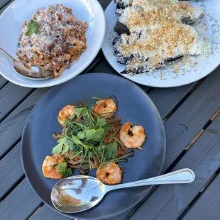 Shrimp arrabiata, Caesar wedge and Sunday Sauce. Dishes rotate seasonally and everything was fresh!