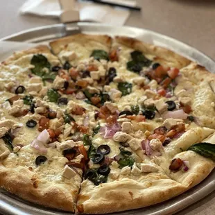 Small Greek pizza is actually big