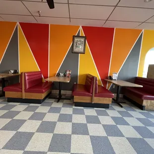 Inside seating in larger area