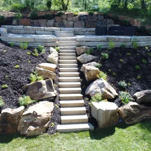 the steps leading to the garden