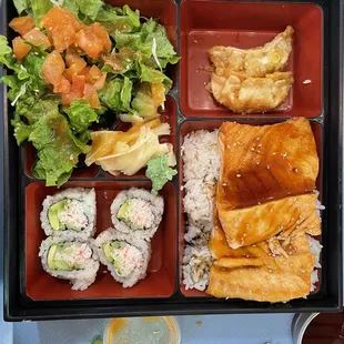 Salmon bento