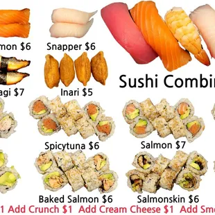 Sushi and classic rolls