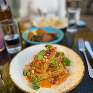 a plate of food on a table