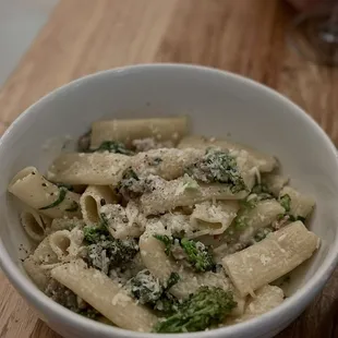 Rigatoni with broccolini and sausage