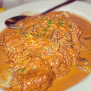 a plate of food on a table