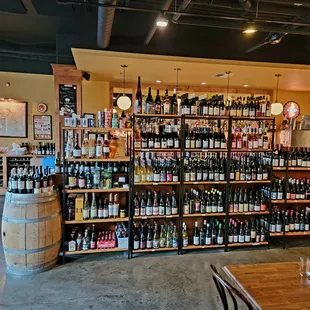 a wine shop filled with bottles of wine