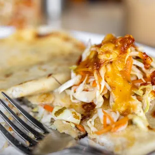 Pupusa w/ Curtido and two housemade salsas