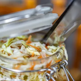 Housemade Curtido ($0) Salvadoran cabbage slaw meant to be eaten w/ Pupusas