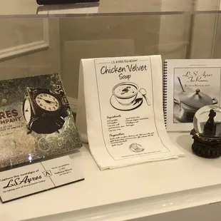 Memorabilia and menus