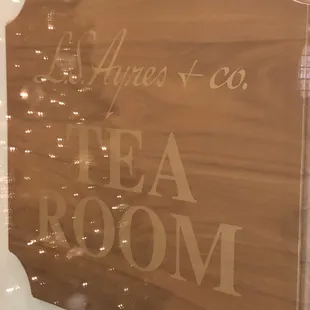 Plaque from the original tea room