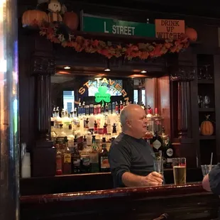 a man sitting at the bar