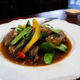 Crispy basil duck