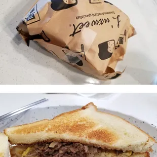 Packaging &amp; black pepper beef toast