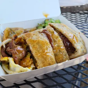 Bbq pork pancake!   Delicious