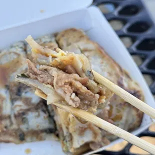 E7. House BBQ Pork with Basil EggPancake