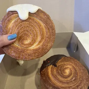 Horchata and red velvet supreme croissants