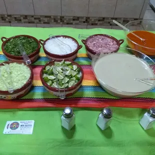 Catering setup buffet style