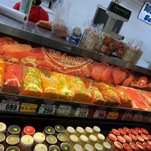 a variety of meats