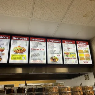 menus and prices