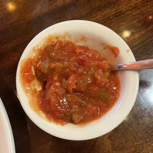 Salsa I assume is from a jar... unsure but tasted like Tostitos salsa