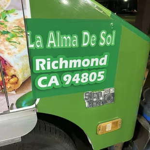 the side of a food truck