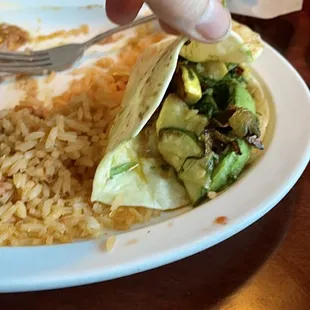 Vegetarian soft tacos  I