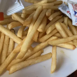 Fries were hot and crispy.
