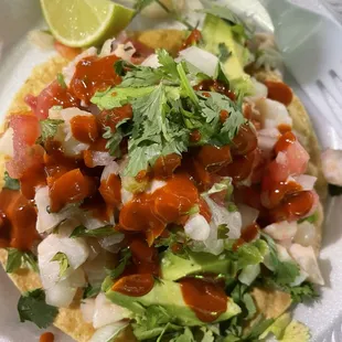 Ceviche tostada