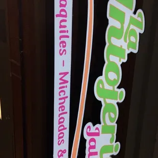 a sign for a restaurant