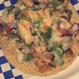Shrimp tostada