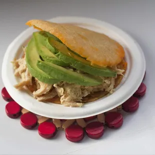 Chicken Salad with Avocado-Arepa