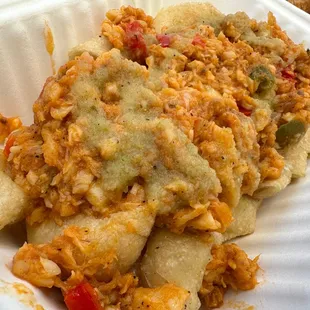 a close up of a plate of food