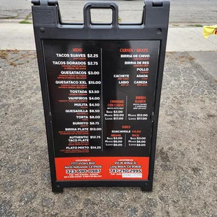 Menu as of 4-3-22