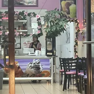 the interior of a restaurant