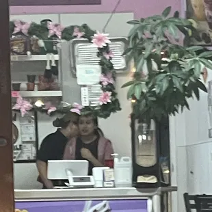 The girl that was telling her about my chest and the one laughing about me