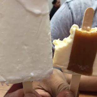 Paleta de coco y de membrillo...yuumm!