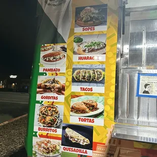 a taco truck at night