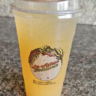 $3.25 for a cup of Cantaloupe Agua Fresca. You need to get this or you are missing out.