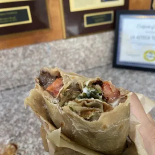 Chille Relleno Asada Burrito