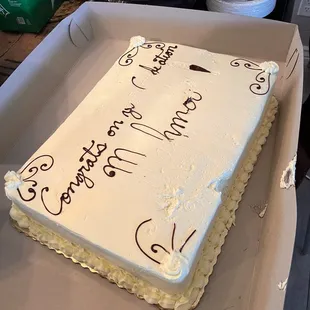 Ruined decorations on the cake from La Baguette