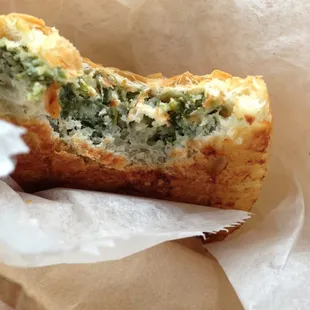 Spinach and moz croissant