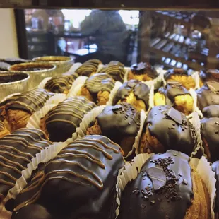 special eclairs: mocha and caramel.