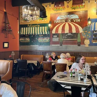 people sitting at tables