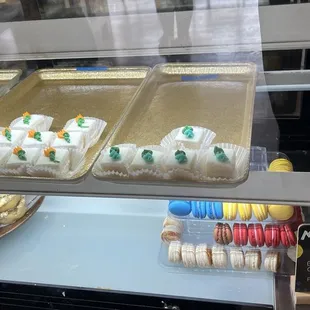 I forgot to mention the macrons!  Very tasty and there were special Christmas designs in December!