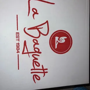a close up of a pizza box