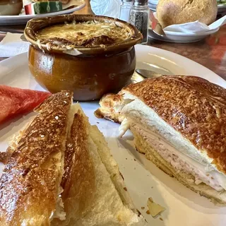 Turkey and Swiss Croissant Sandwich