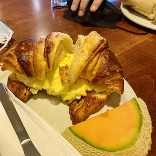 Scrambled Eggs Croissant Sandwich