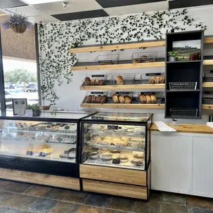 a display of baked goods