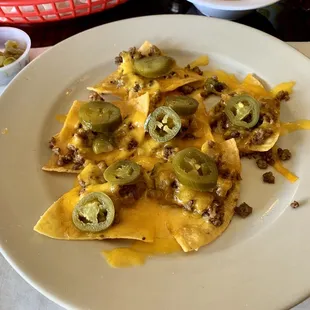 Half order of Panchos with jalapeños and no beans